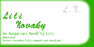 lili novaky business card